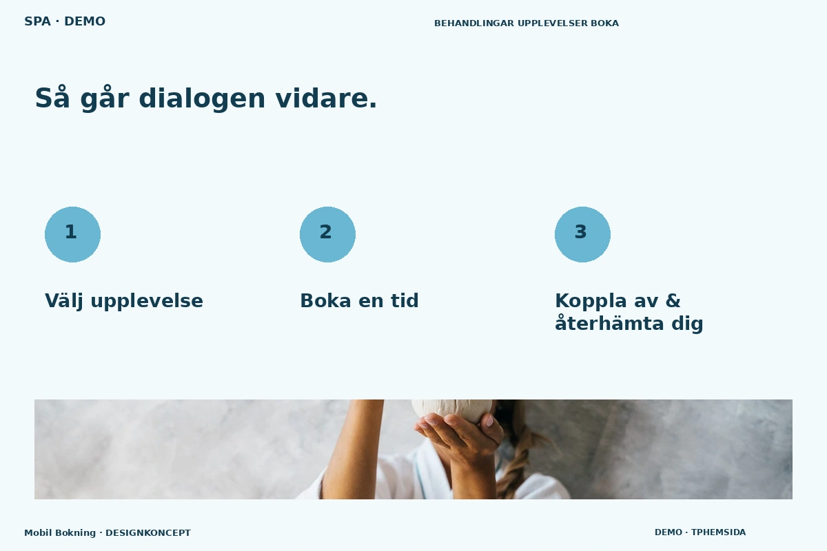 Mobil Bokning – Så fungerar dialogen för spa