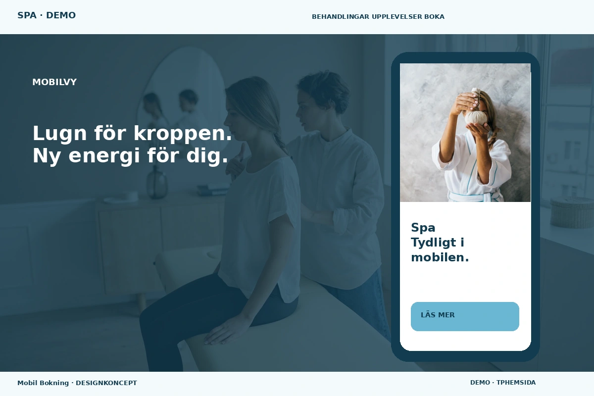 Mobil Bokning – Mobilvy för spa