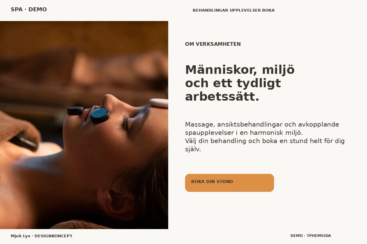 Mjuk Lyx – Om verksamheten för spa