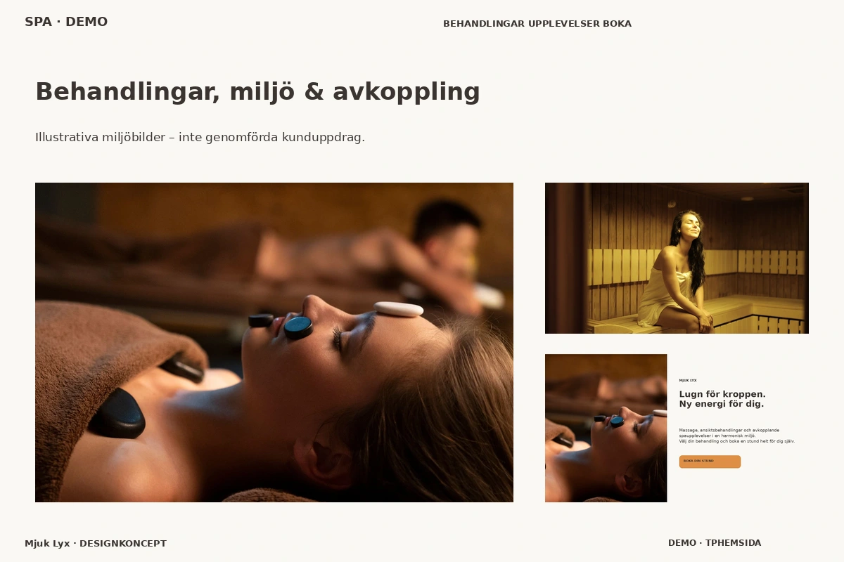 Mjuk Lyx – Behandlingar, miljö & avkoppling för spa