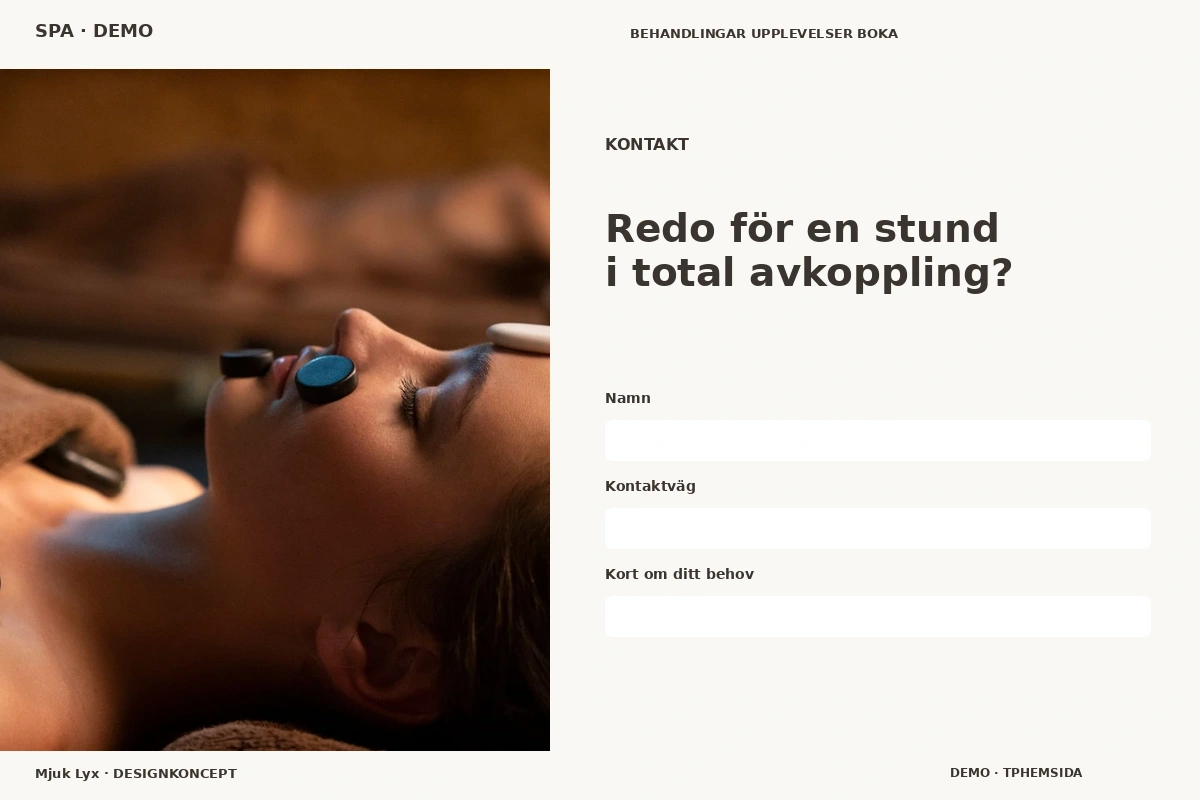 Mjuk Lyx – Kontakt för spa