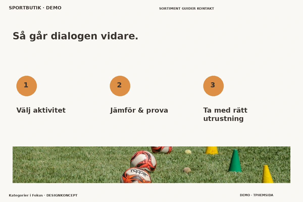 Kategorier i Fokus – Så fungerar dialogen för sportbutik