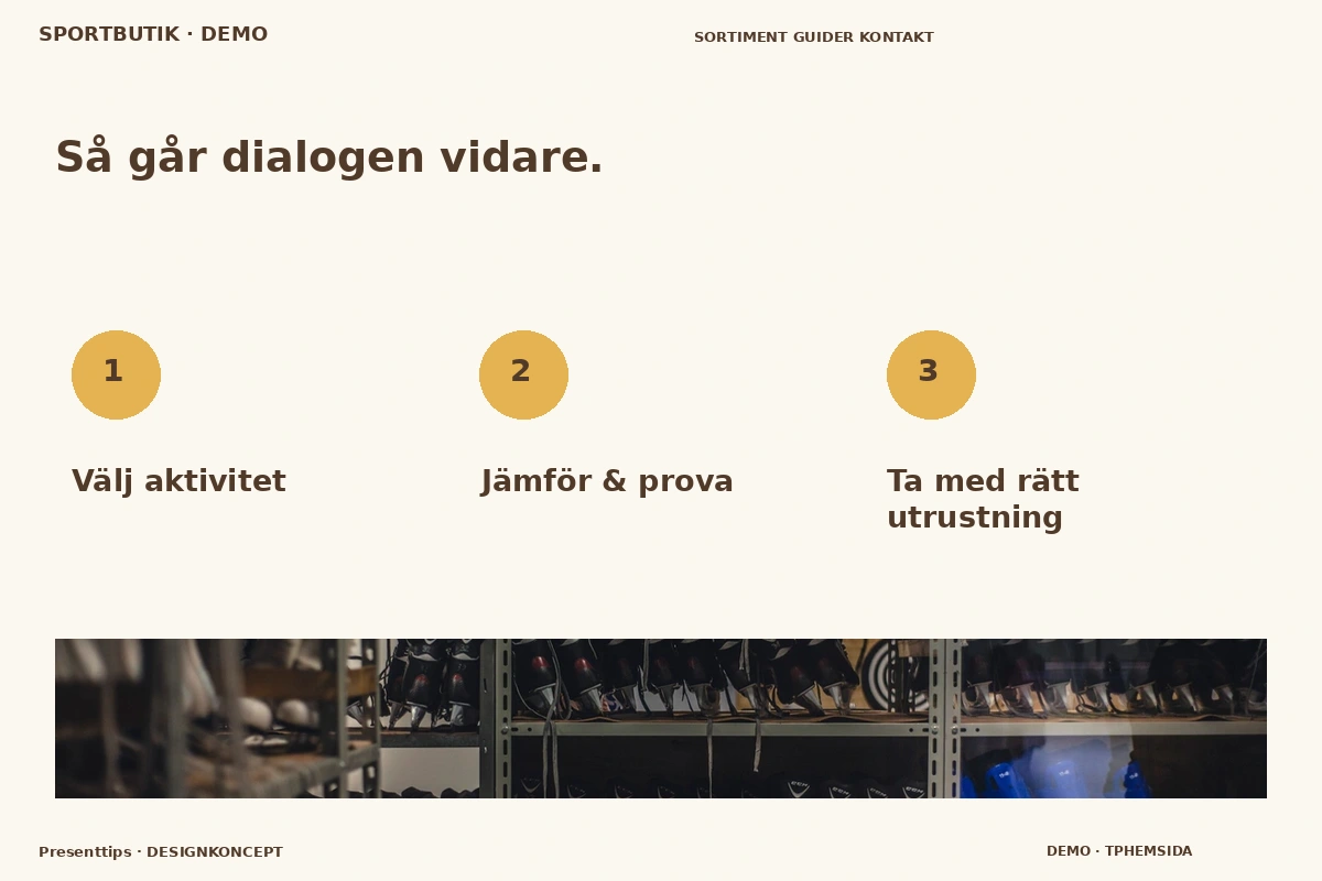 Presenttips – Så fungerar dialogen för sportbutik