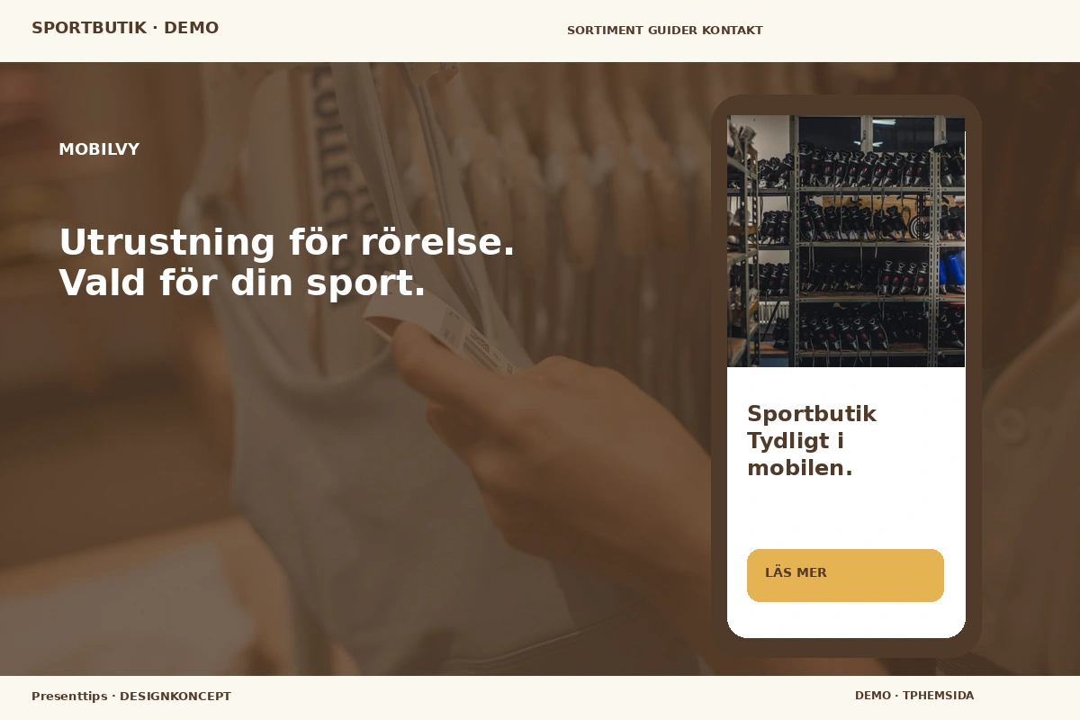 Presenttips – Mobilvy för sportbutik