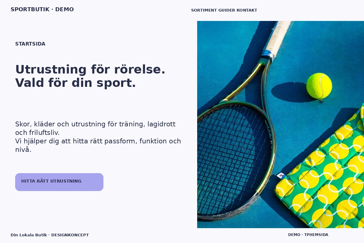 Din Lokala Butik – Startsida för sportbutik