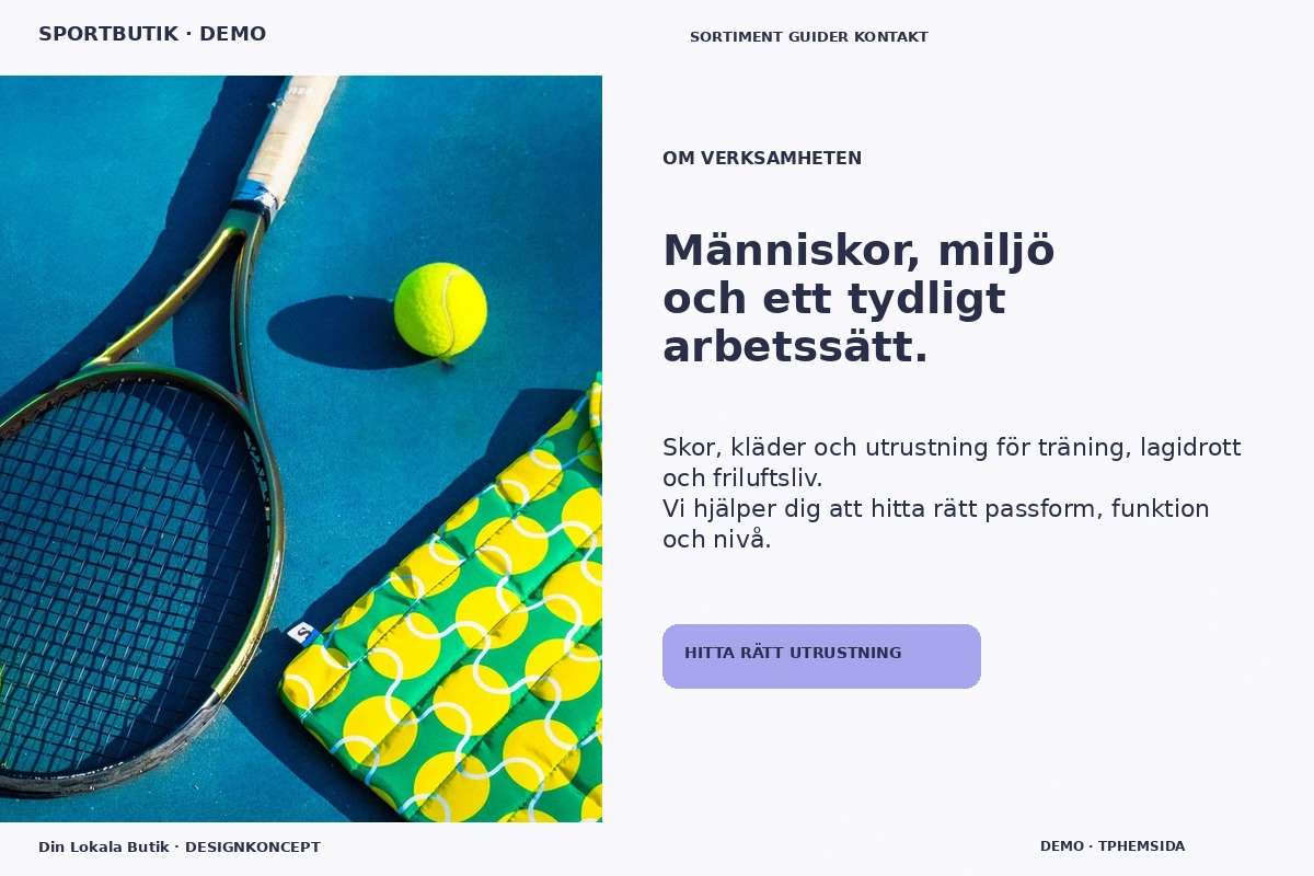 Din Lokala Butik – Om verksamheten för sportbutik