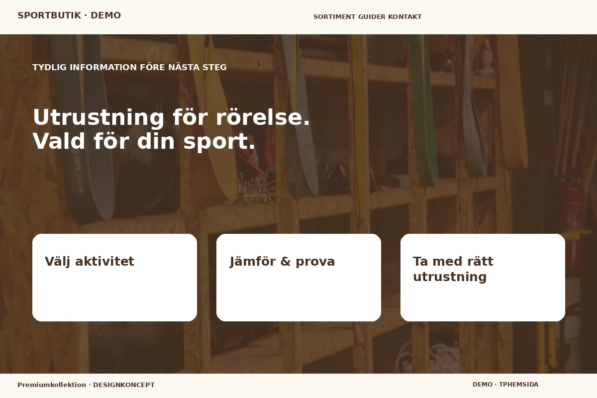 Premiumkollektion – Inför ditt val för sportbutik