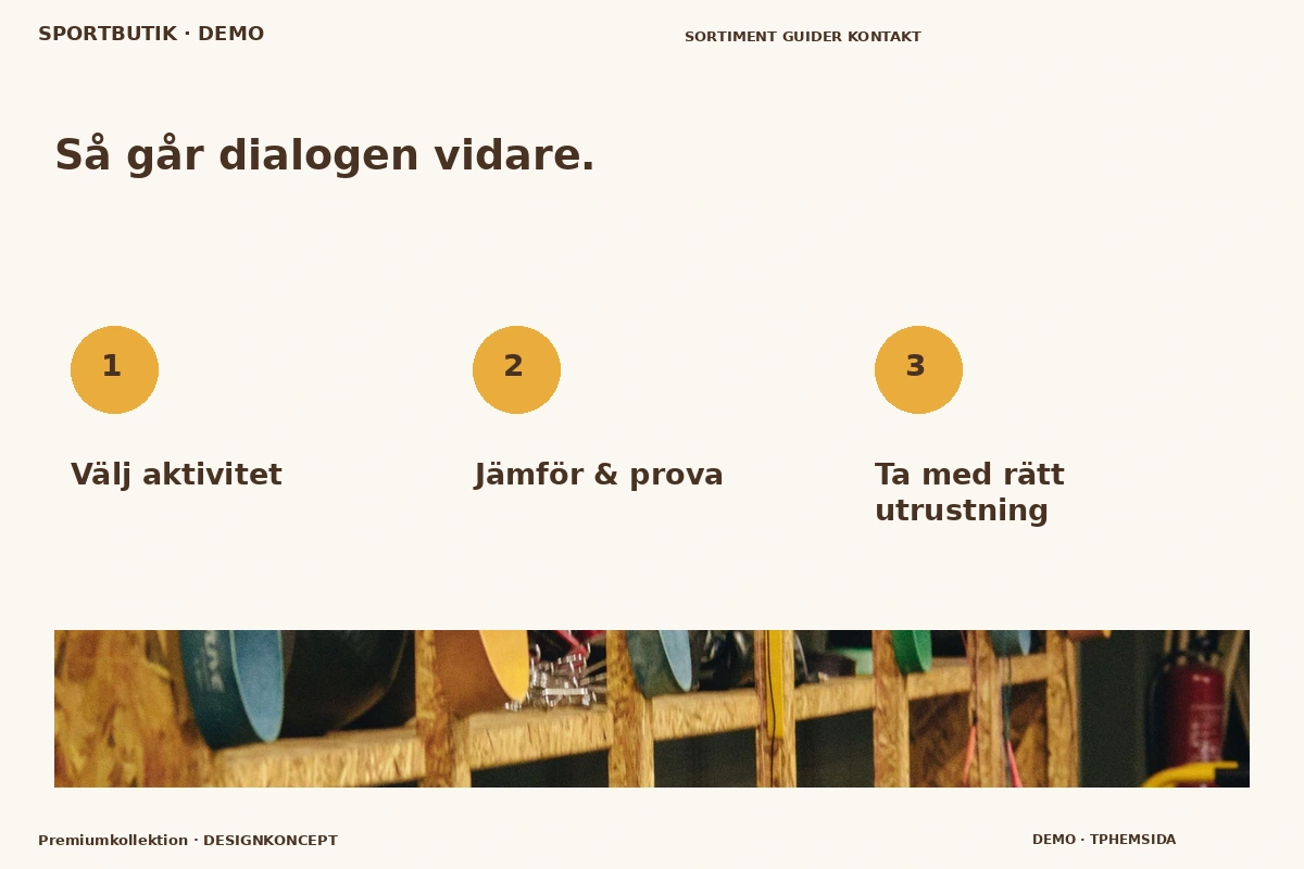 Premiumkollektion – Så fungerar dialogen för sportbutik