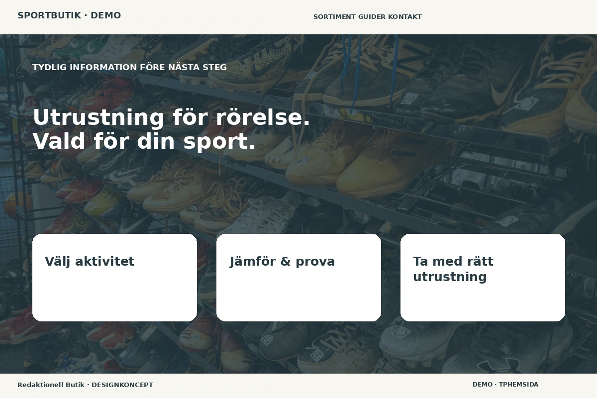 Redaktionell Butik – Inför ditt val för sportbutik
