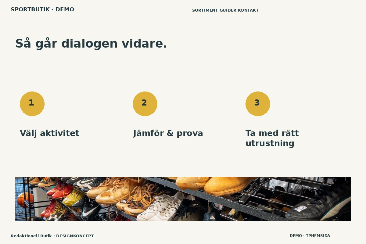 Redaktionell Butik – Så fungerar dialogen för sportbutik