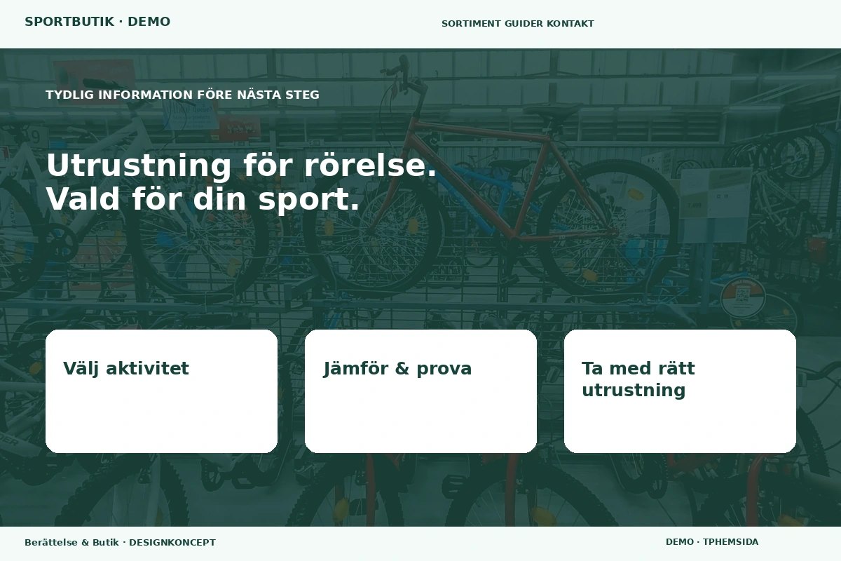 Berättelse & Butik – Inför ditt val för sportbutik