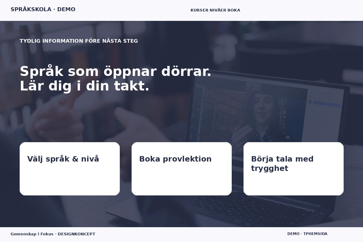 Gemenskap i Fokus – Inför ditt val för språkskola
