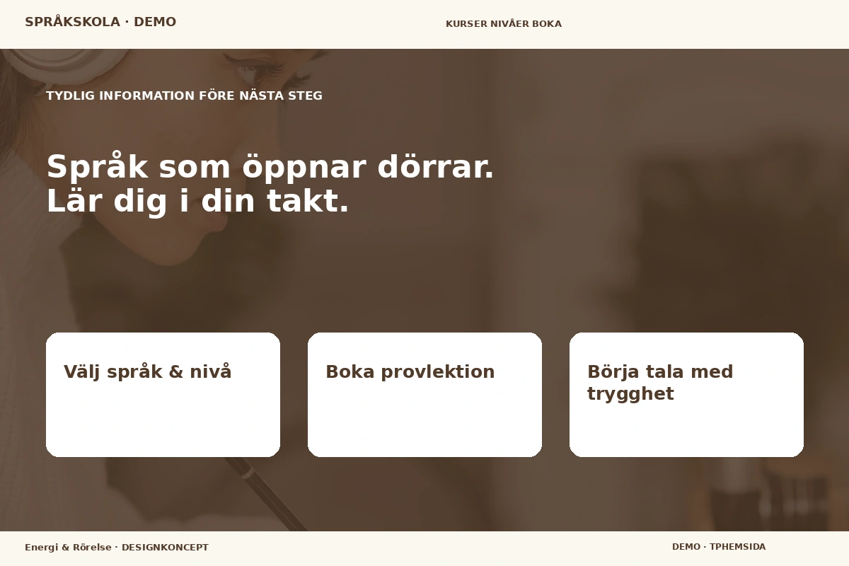 Energi & Rörelse – Inför ditt val för språkskola