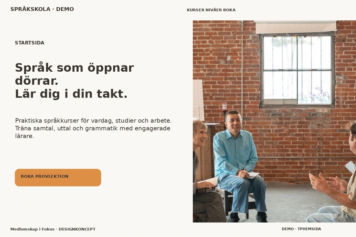 Medlemskap i Fokus – Startsida för språkskola