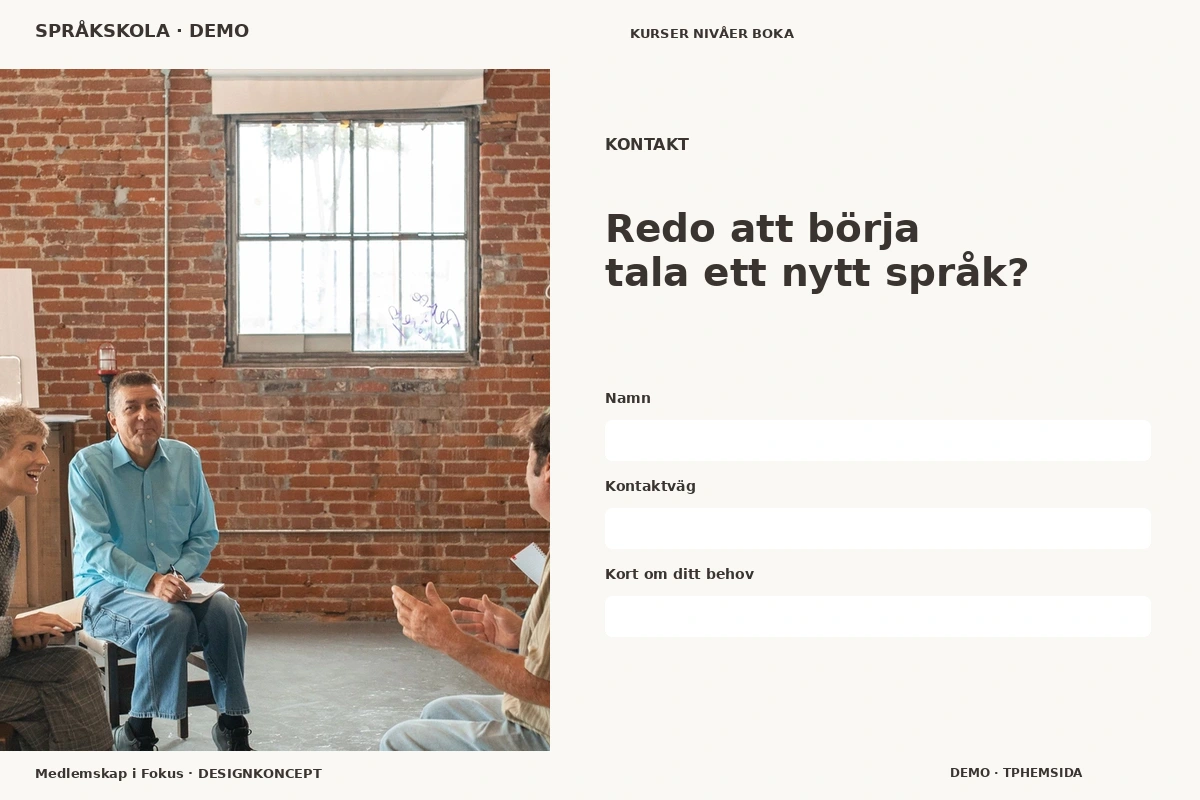 Medlemskap i Fokus – Kontakt för språkskola