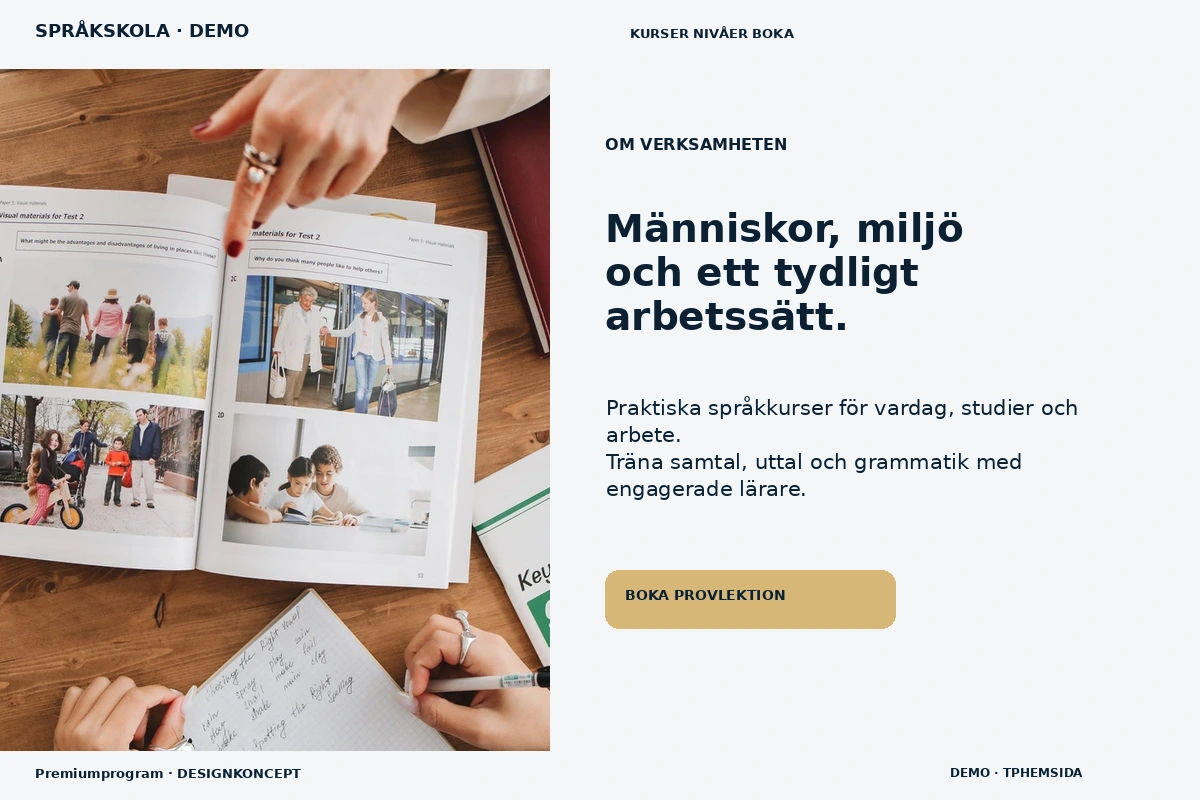Premiumprogram – Om verksamheten för språkskola