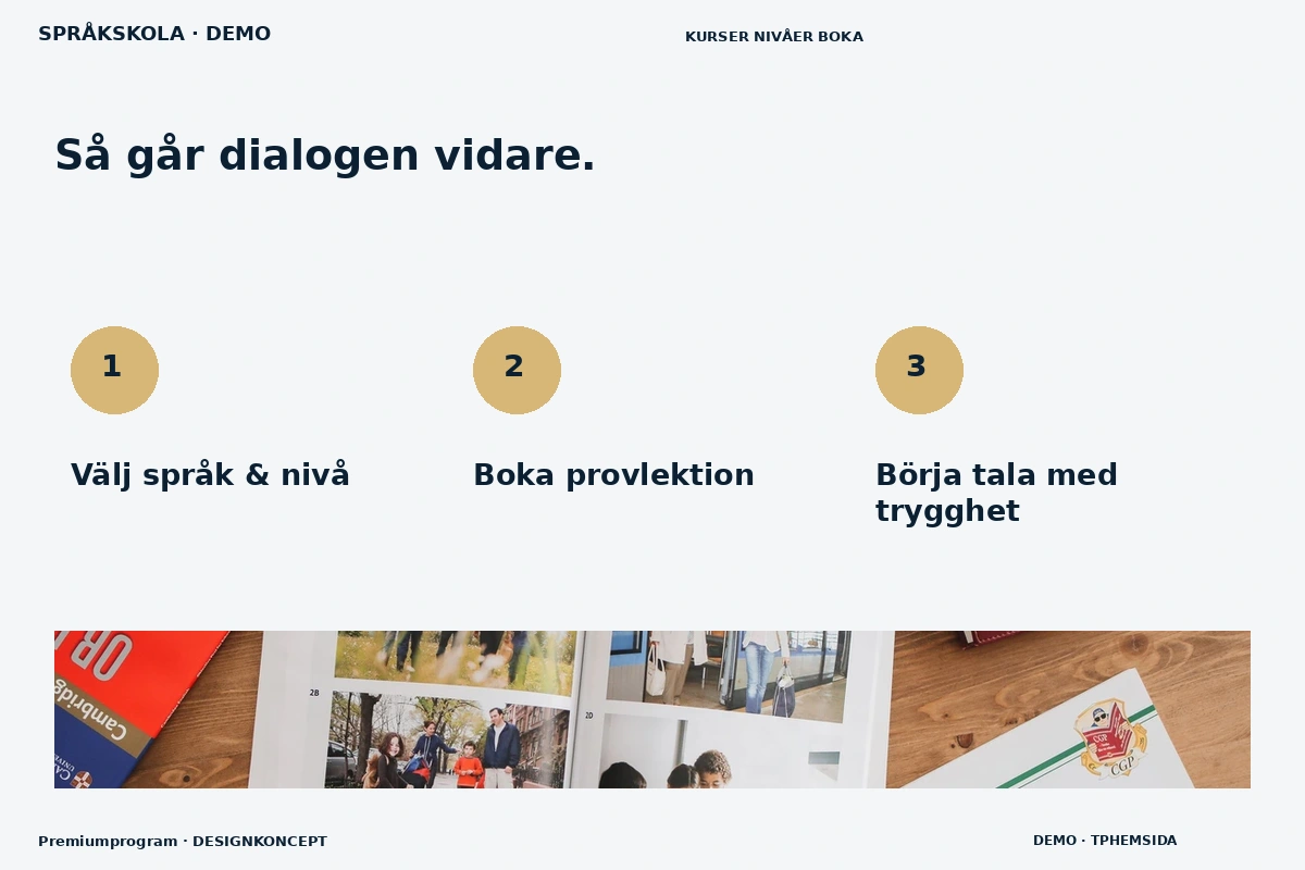Premiumprogram – Så fungerar dialogen för språkskola