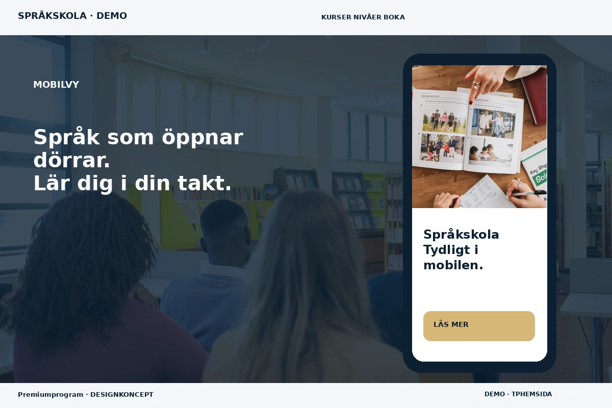Premiumprogram – Mobilvy för språkskola