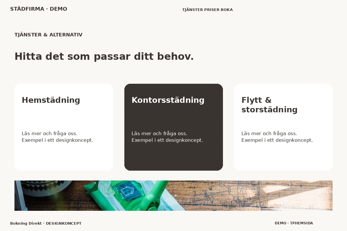 Bokning Direkt – Tjänster & alternativ för städfirma