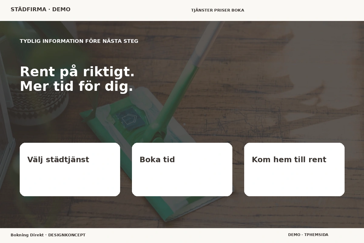 Bokning Direkt – Inför ditt val för städfirma