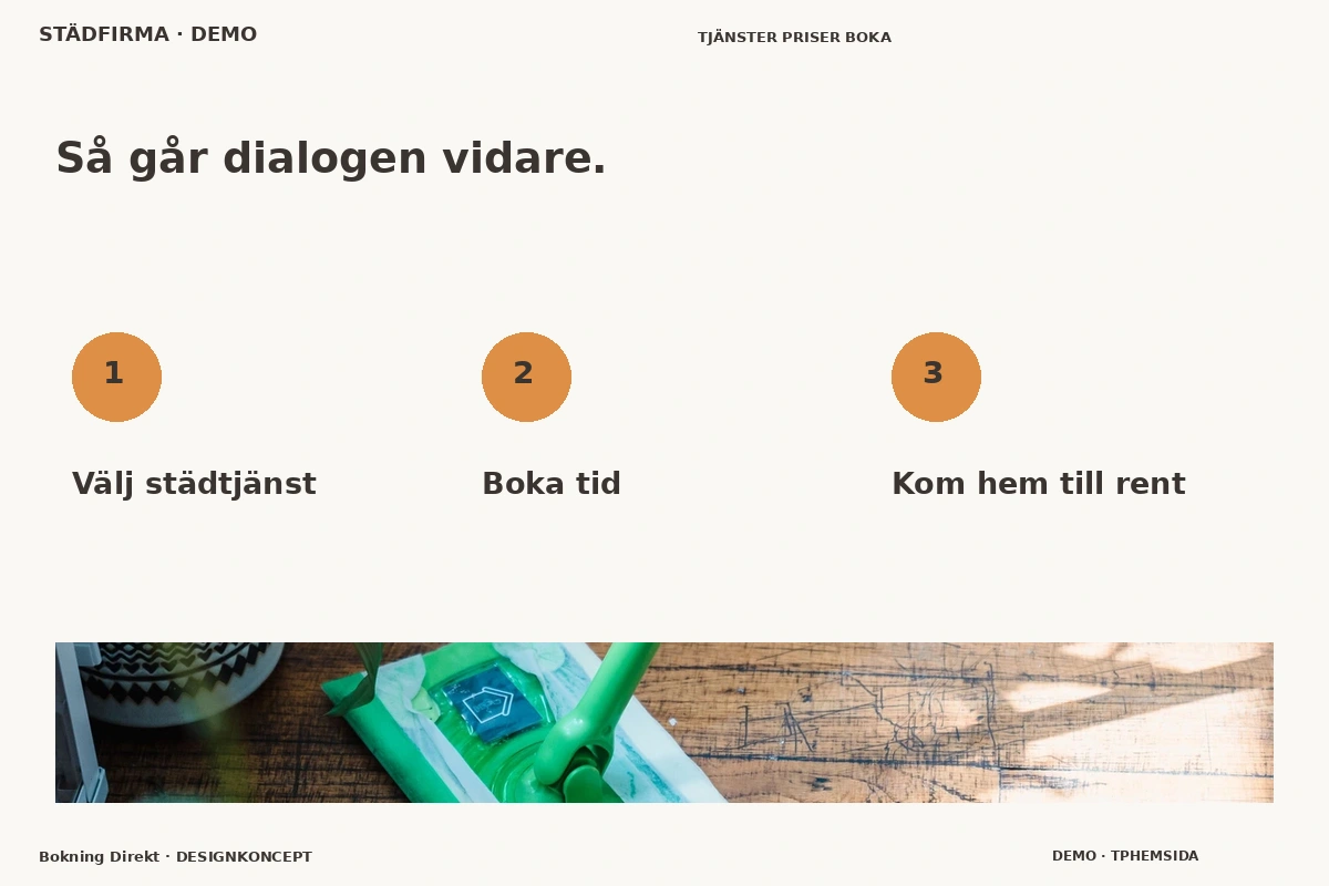 Bokning Direkt – Så fungerar dialogen för städfirma