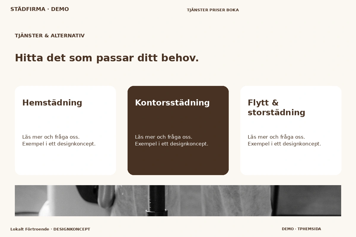 Lokalt Förtroende – Tjänster & alternativ för städfirma