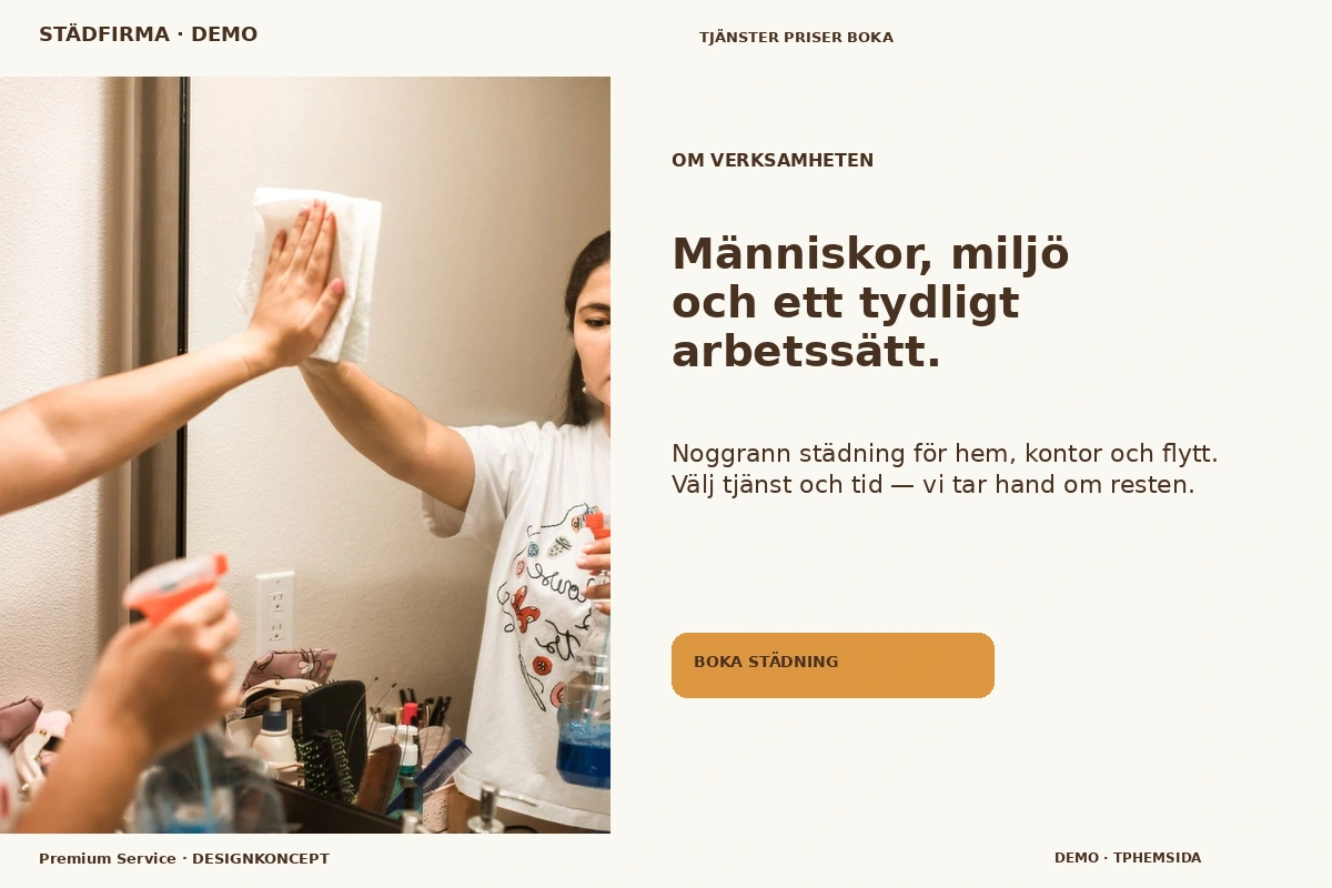 Premium Service – Om verksamheten för städfirma