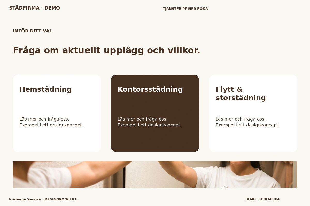 Premium Service – Alternativ & villkor för städfirma