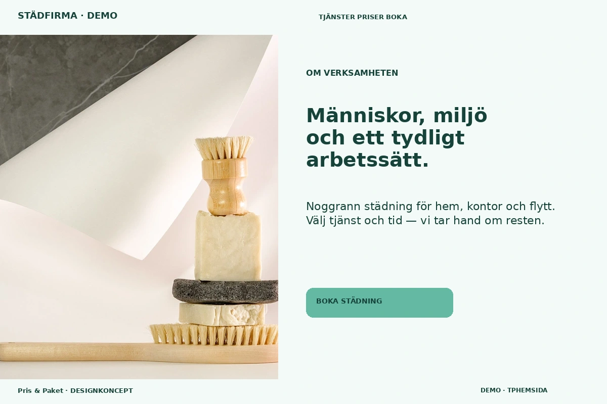 Pris & Paket – Om verksamheten för städfirma