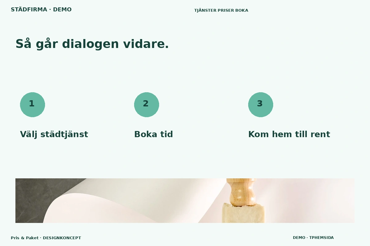 Pris & Paket – Så fungerar dialogen för städfirma