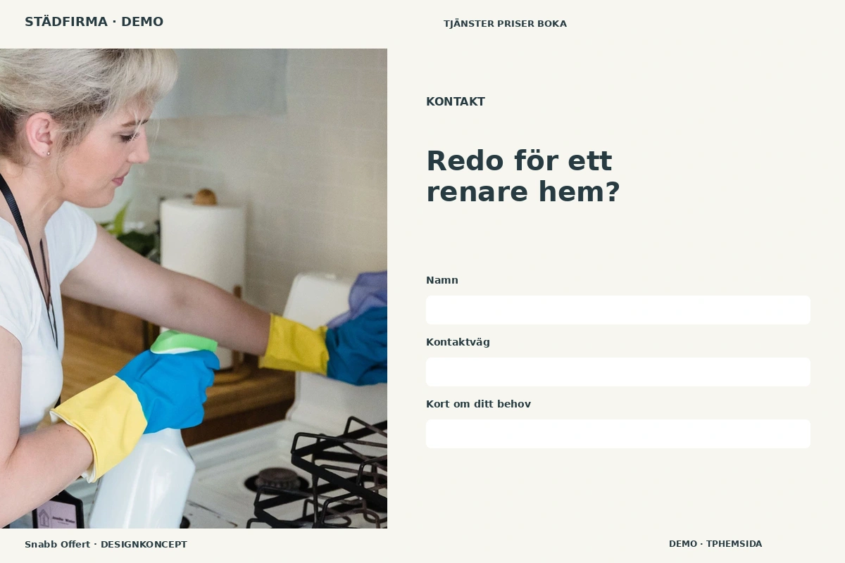Snabb Offert – Kontakt för städfirma