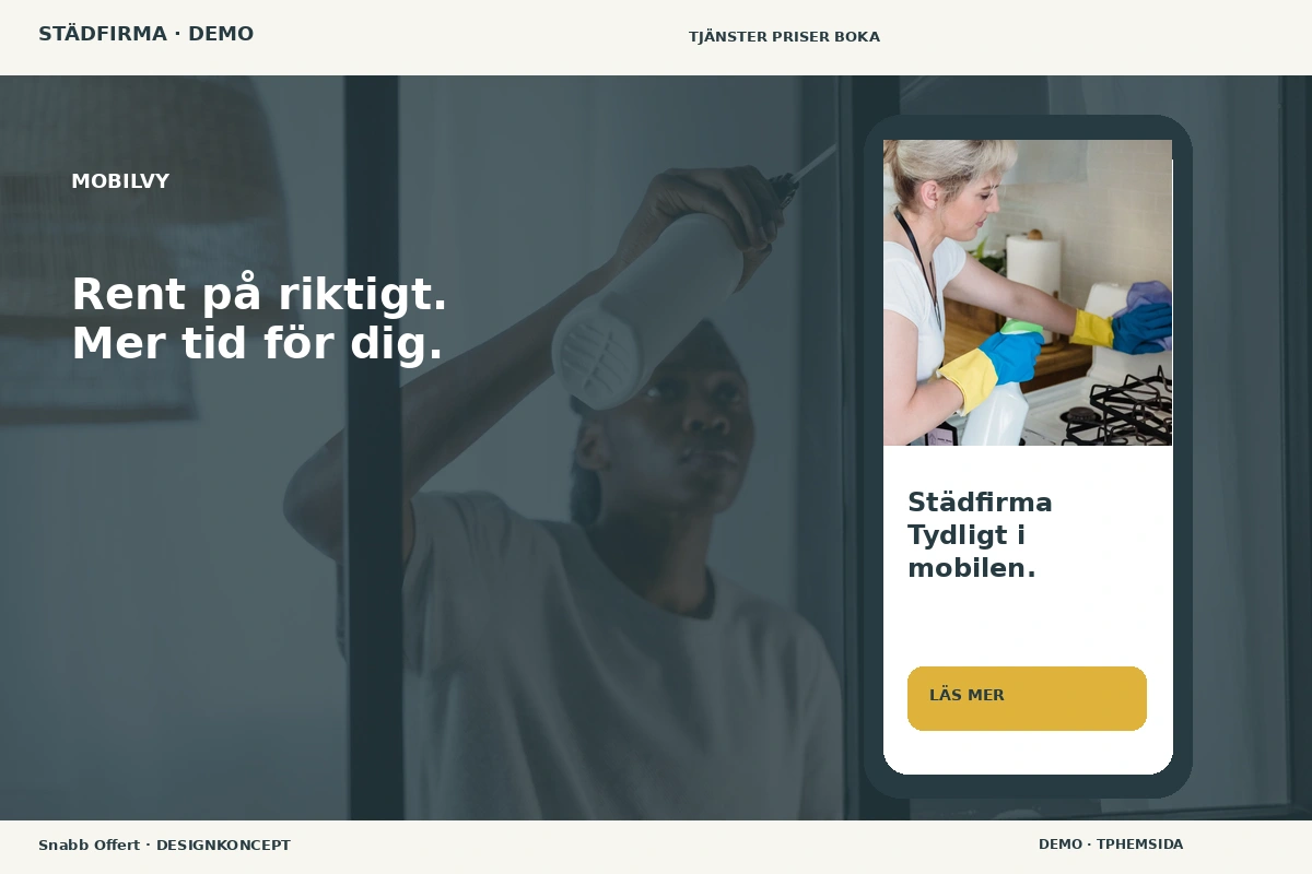 Snabb Offert – Mobilvy för städfirma