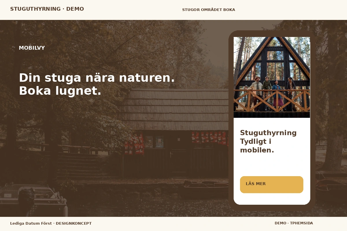 Lediga Datum Först – Mobilvy för stuguthyrning