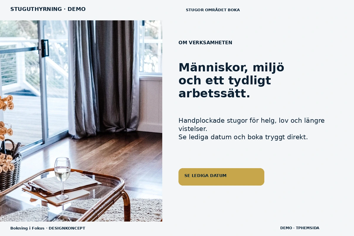 Bokning i Fokus – Om verksamheten för stuguthyrning