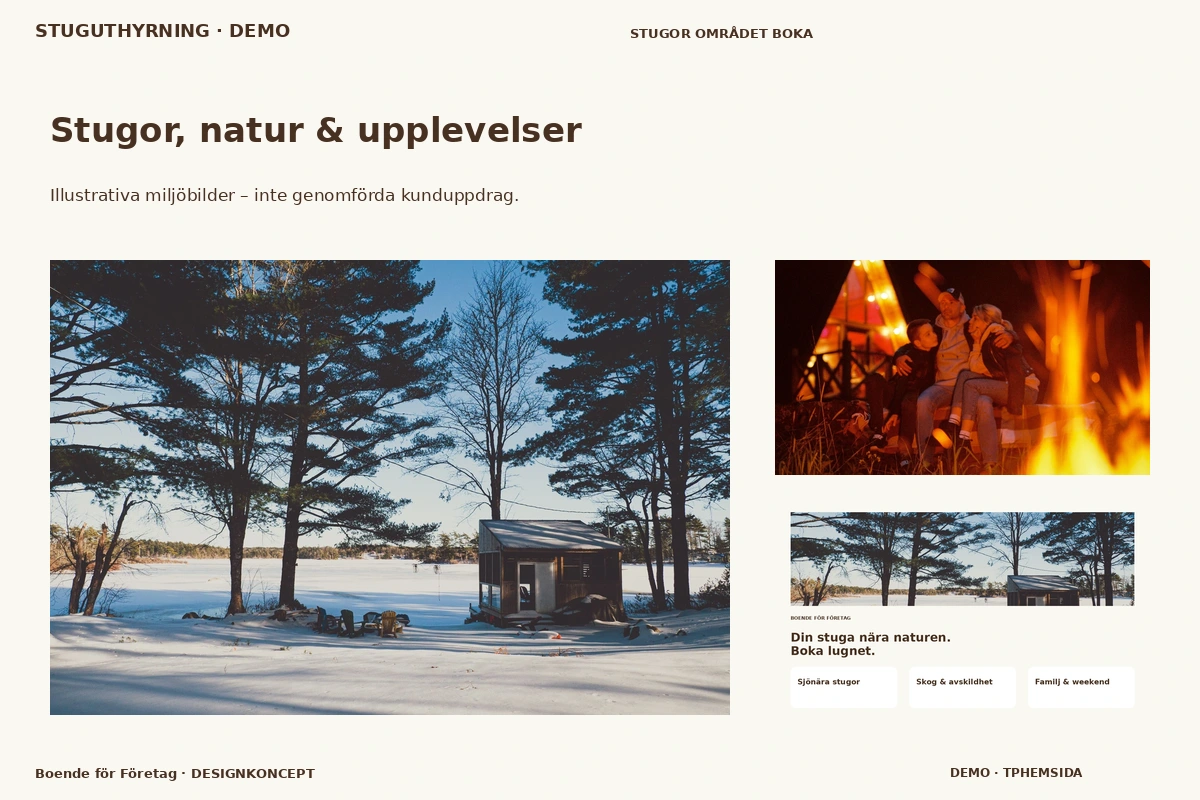 Boende för Företag – Stugor, natur & upplevelser för stuguthyrning