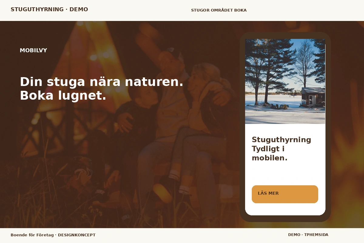 Boende för Företag – Mobilvy för stuguthyrning