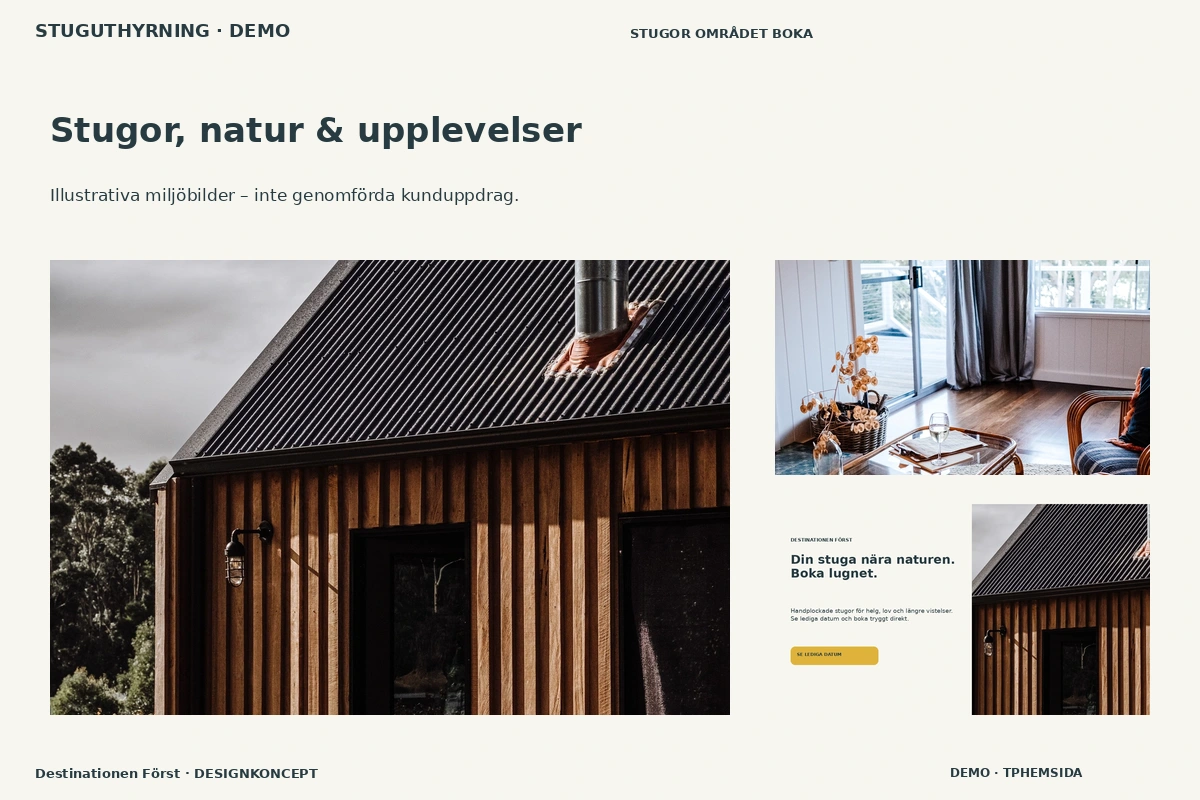 Destinationen Först – Stugor, natur & upplevelser för stuguthyrning