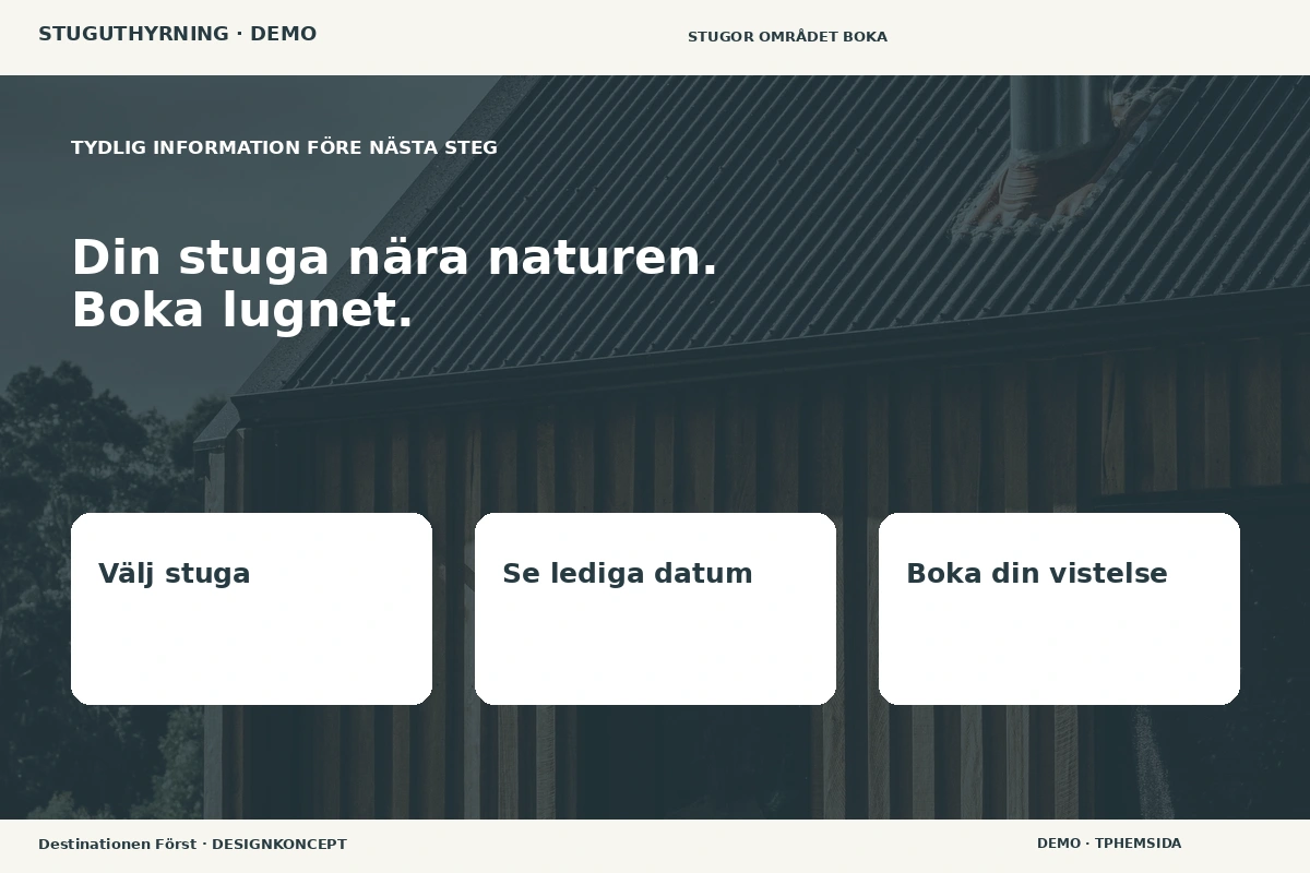 Destinationen Först – Inför ditt val för stuguthyrning