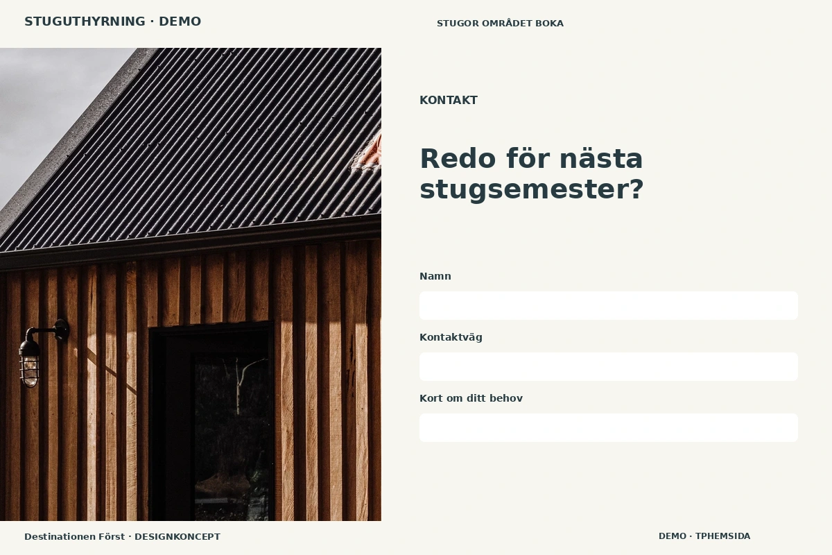 Destinationen Först – Kontakt för stuguthyrning
