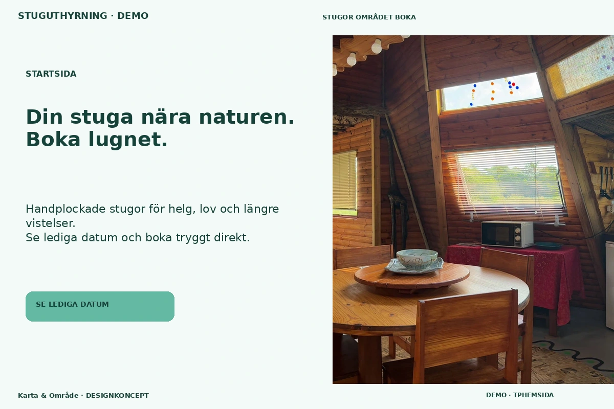 Karta & Område – Startsida för stuguthyrning