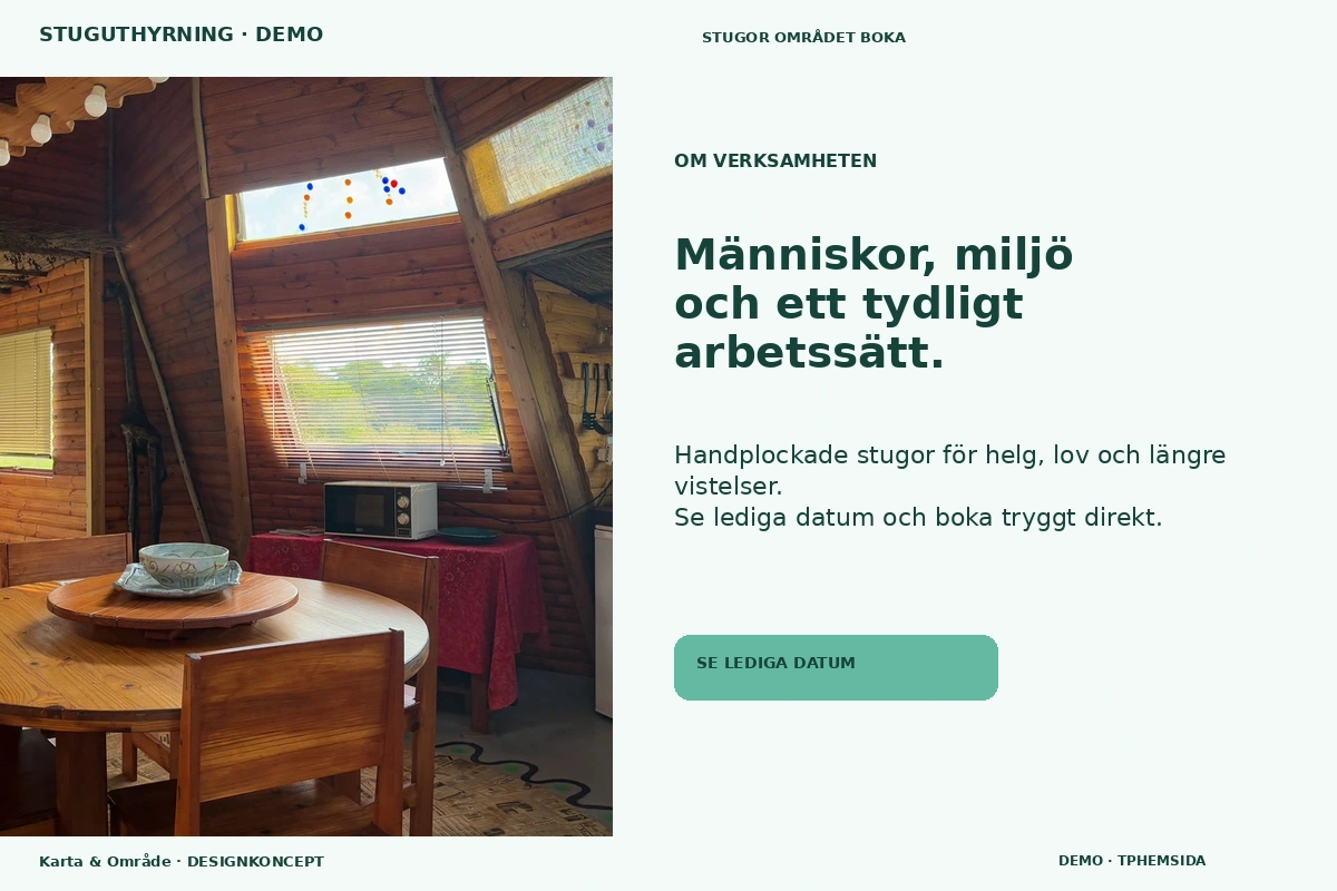 Karta & Område – Om verksamheten för stuguthyrning