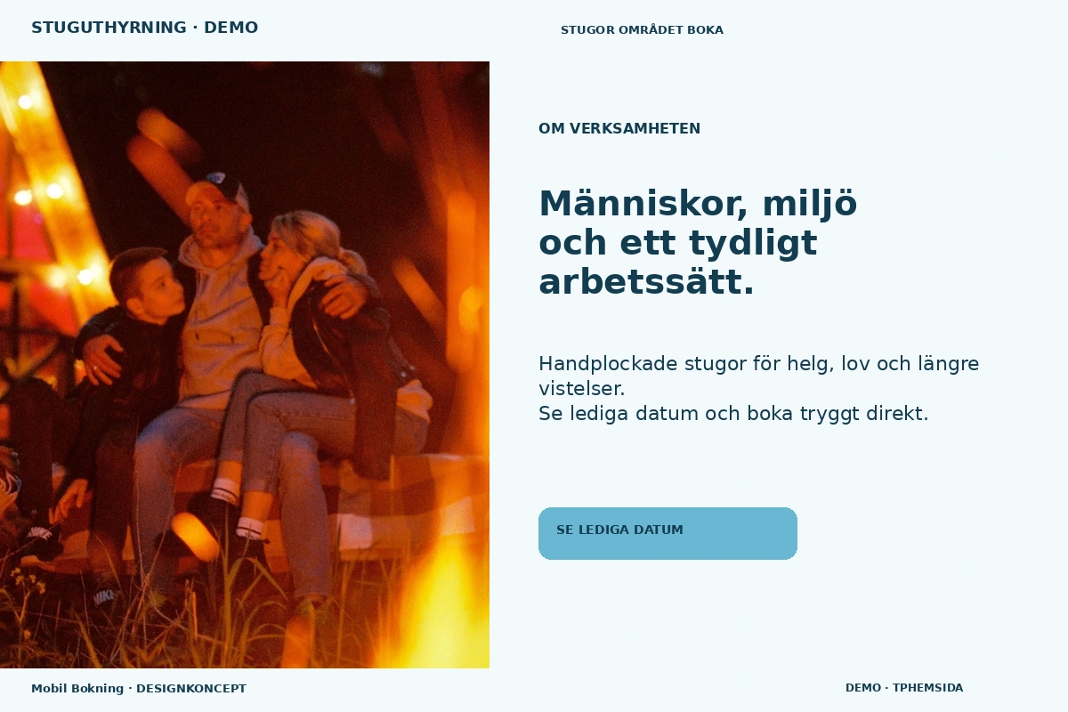 Mobil Bokning – Om verksamheten för stuguthyrning