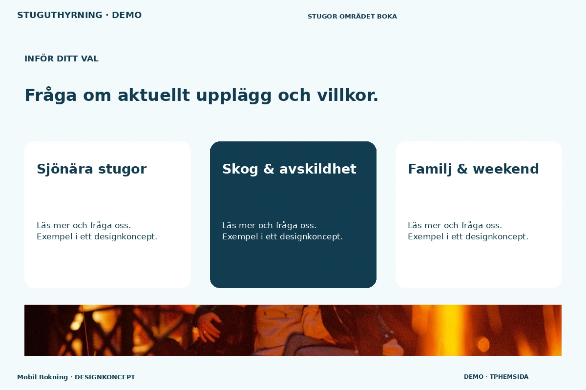 Mobil Bokning – Alternativ & villkor för stuguthyrning