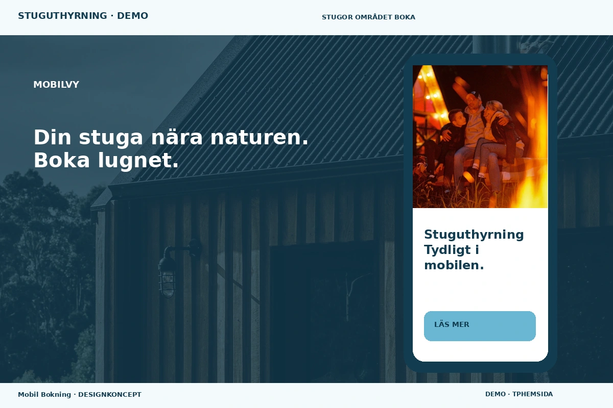 Mobil Bokning – Mobilvy för stuguthyrning