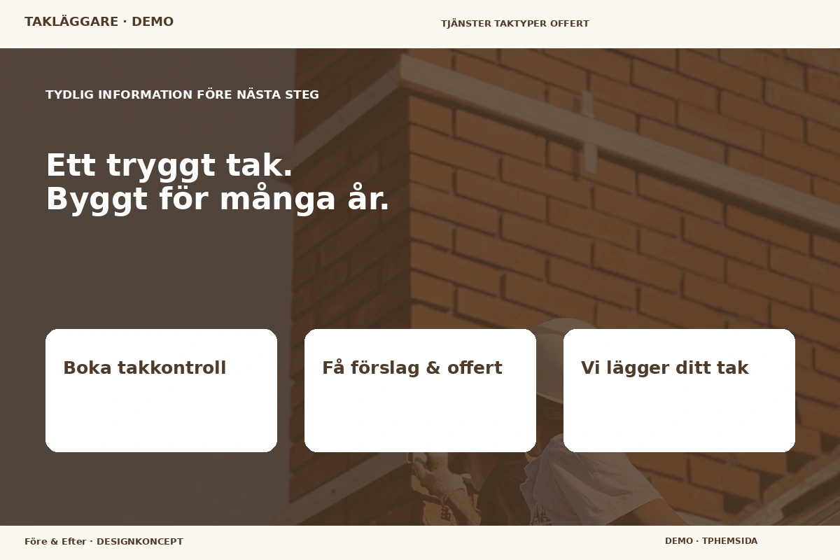Före & Efter – Inför ditt val för takläggare