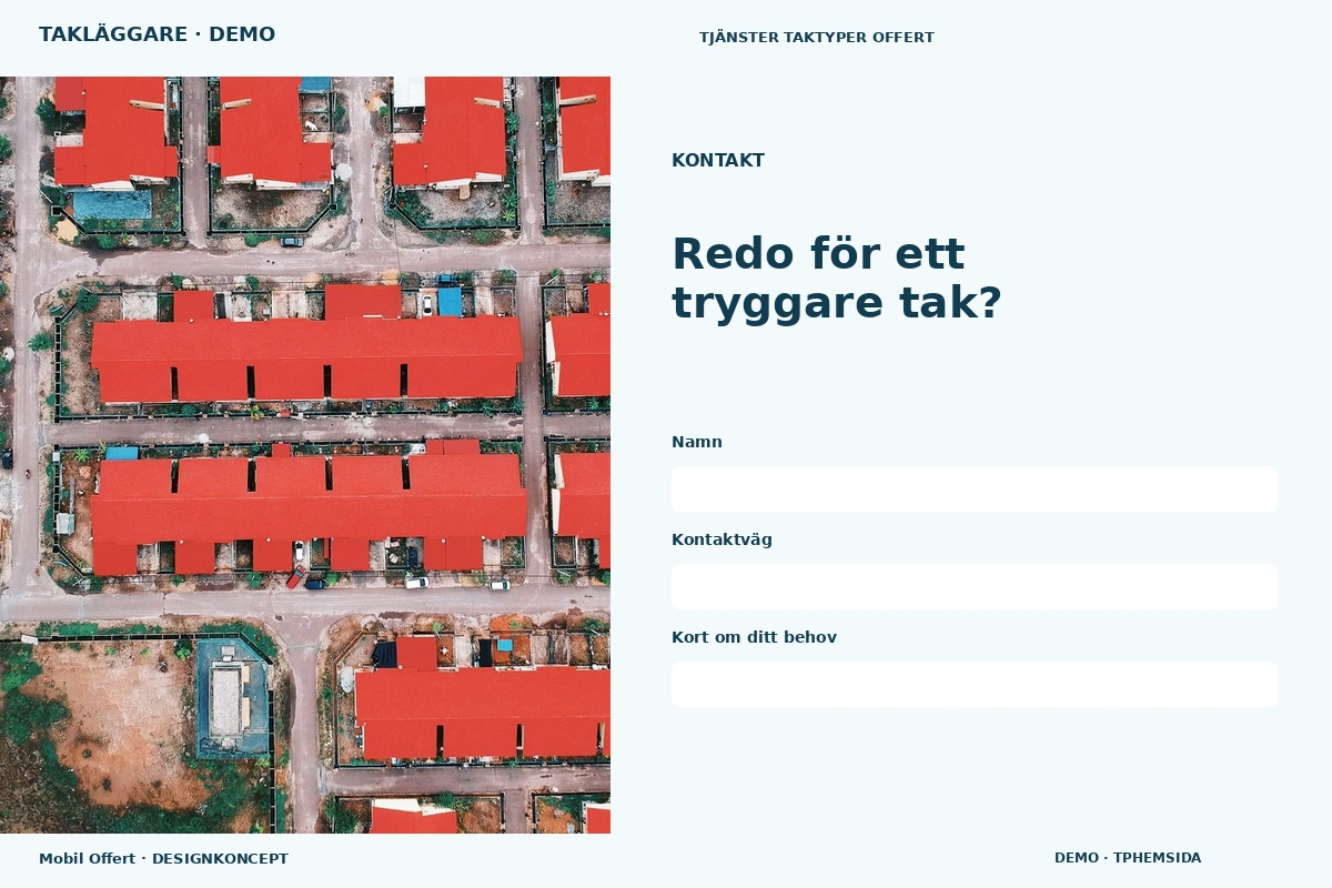 Mobil Offert – Kontakt för takläggare