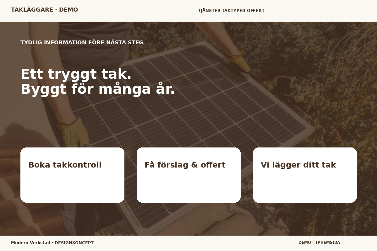 Modern Verkstad – Inför ditt val för takläggare