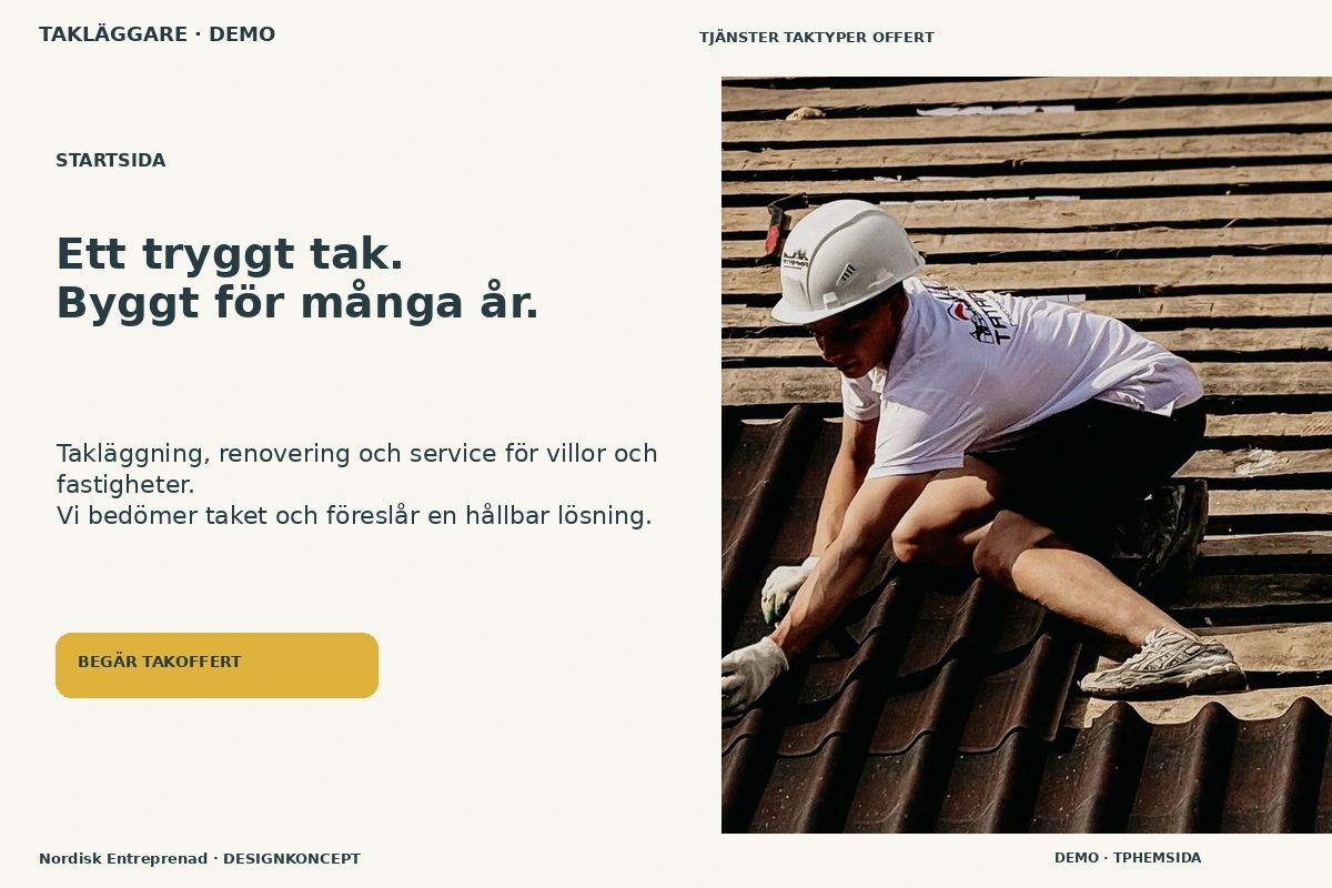 Nordisk Entreprenad – Startsida för takläggare