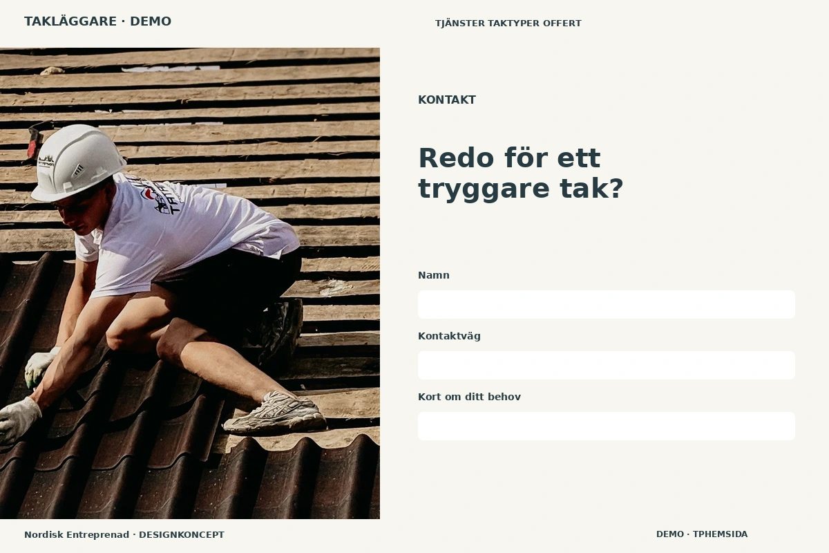 Nordisk Entreprenad – Kontakt för takläggare