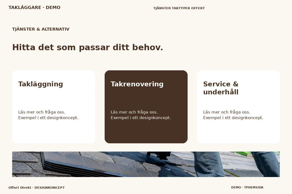 Offert Direkt – Tjänster & alternativ för takläggare